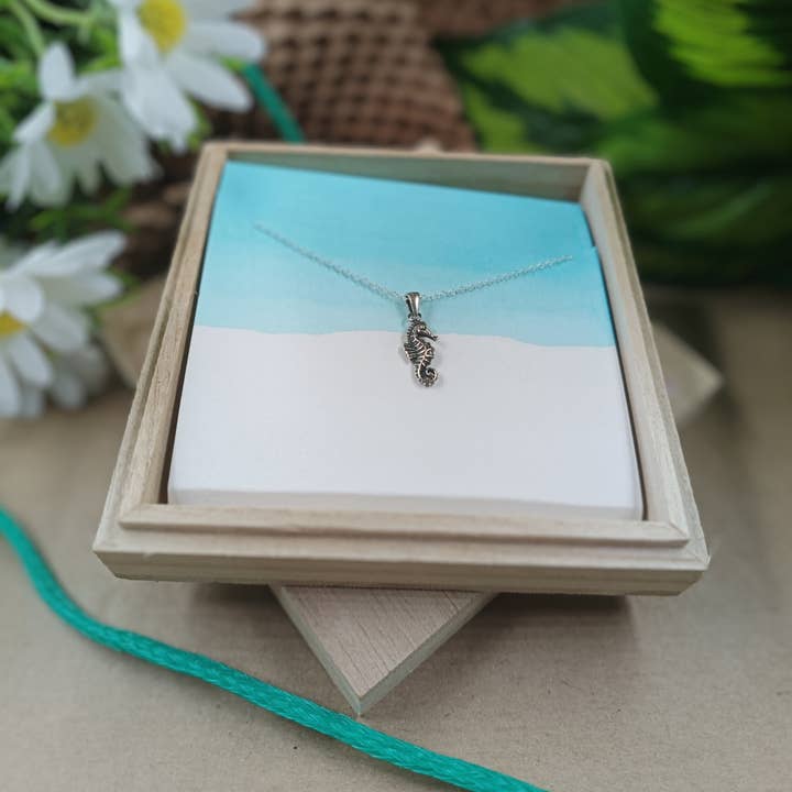 Sterling Silver Seahorse Necklace for wholesale by Yemaya Collections