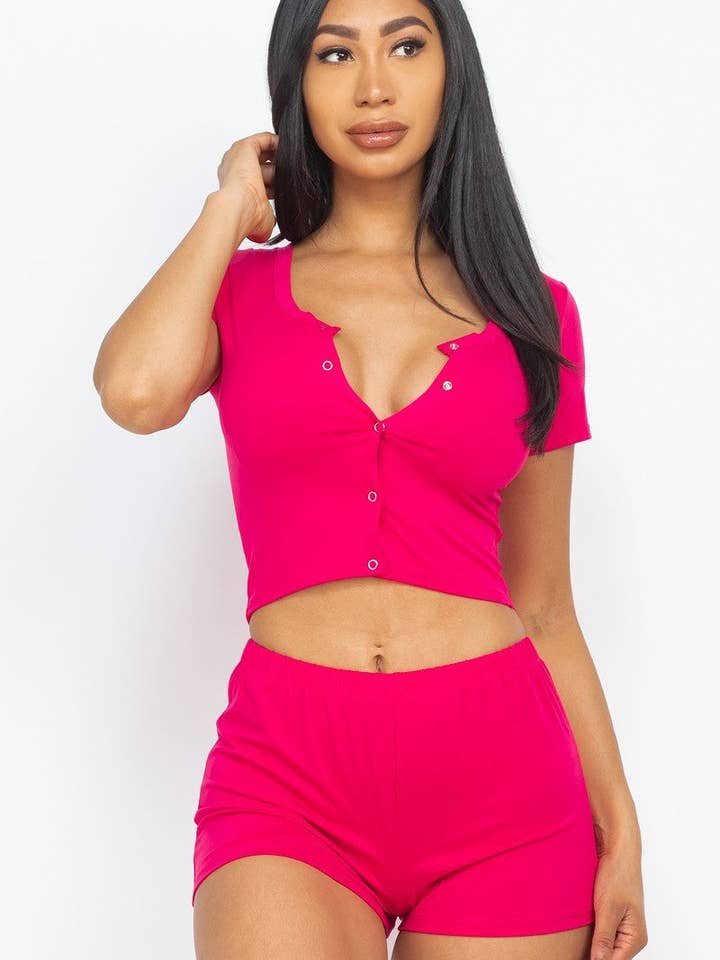 Cropped Tank Top And Shorts Set for wholesale by Fashion Quality Boutik