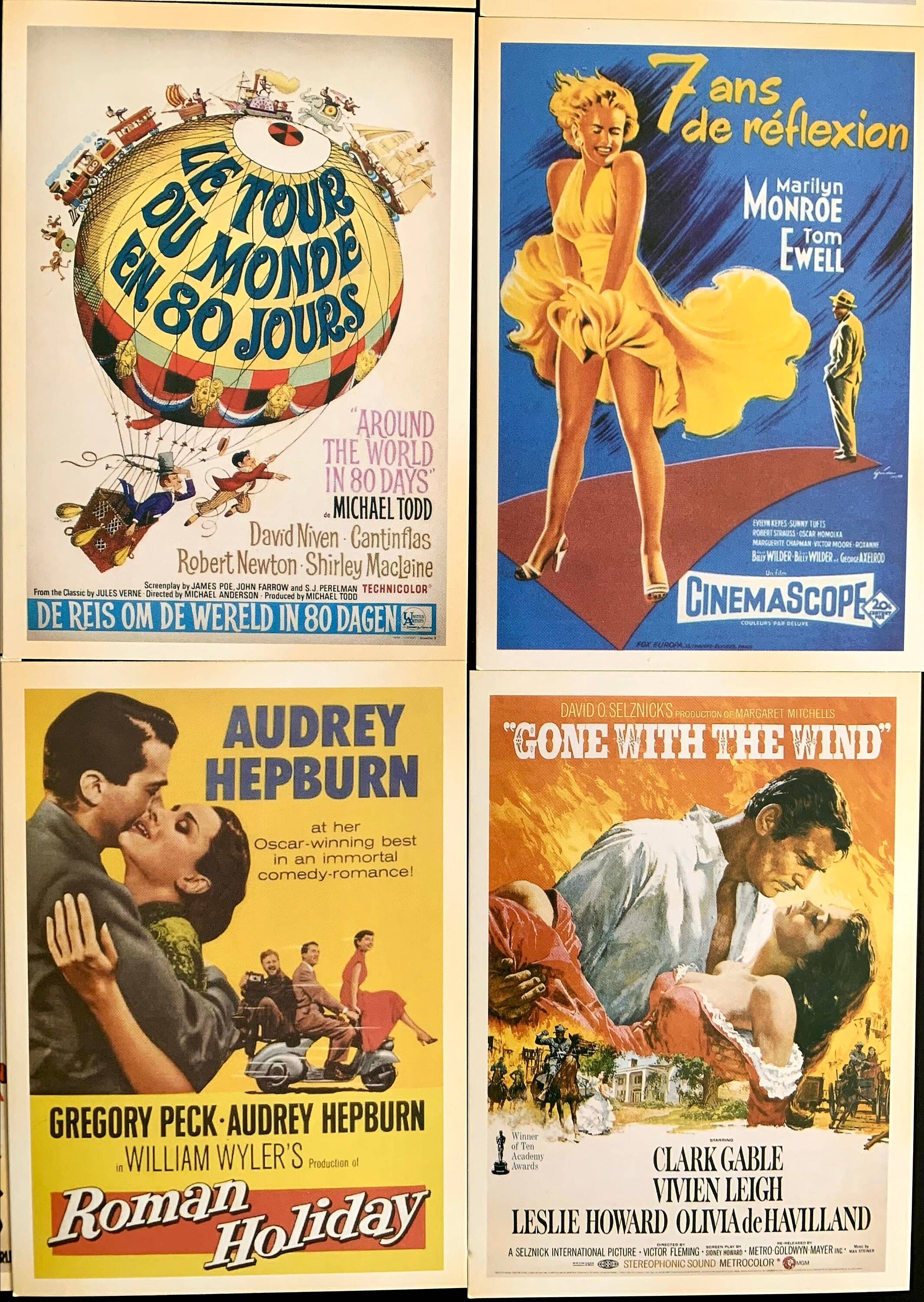 Magnifique Hearts - Wholesale Postcard Set - Vintage Styled Old Movies Postcards | Lucky Dip Sets - 1, 2,2