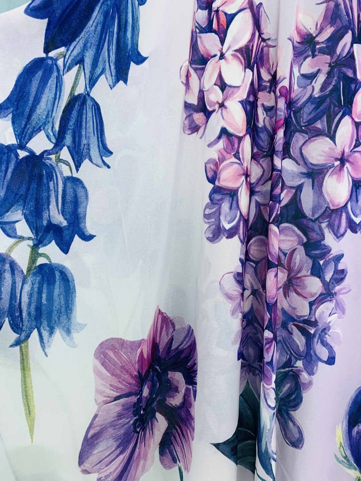 JC Sunny Fashion - Vente Kimono – femme - JC071018 Kimono violet à fleurs et papillons2