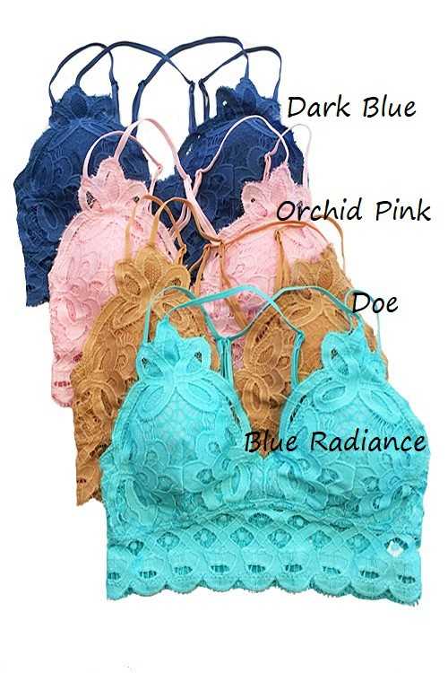 Vanilla Monkey – wholesale Bralette - Dam – Plus size spets-bralette med vågformad kant och justerbara axelband2