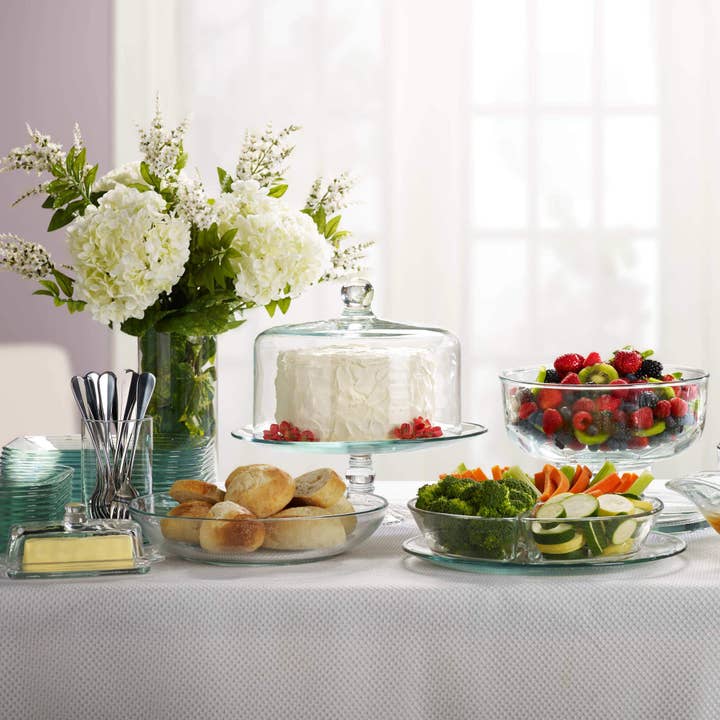 Libbey - Wholesale Cake Stand - Libbey Selene Glass Cake Stand with Dome