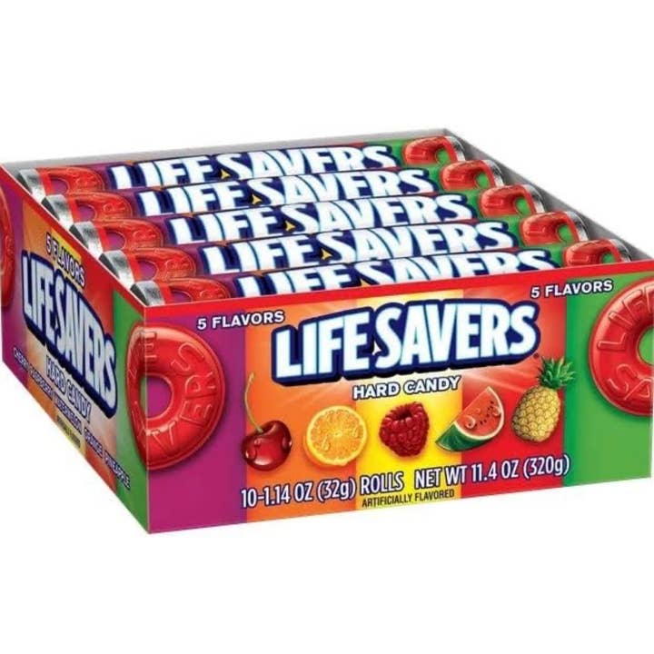 O'Shea's Candies Sweet Shop - Wholesale Hard Candy - Nostalgic 1921 Original 5 Flavor Life Savers® 20ct RetroBox2