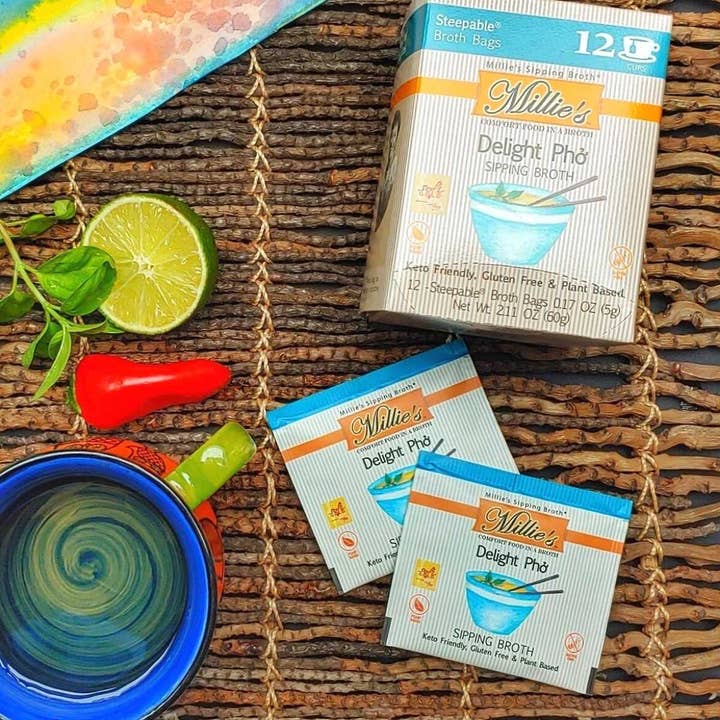 Keep Life Tasty - Wholesale Broth - Millie's Delight Pho Sipping Broth - 12 Pack Box- Case of 63