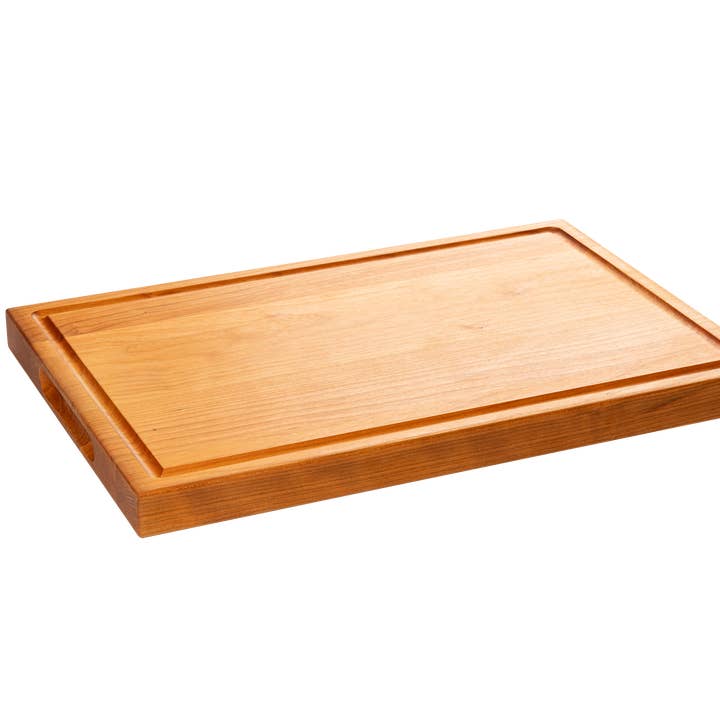 Cherry - Butcher Block with Juice Groove - 18''x12"x1-1/4" for wholesale by Wood Hill Boards Inc