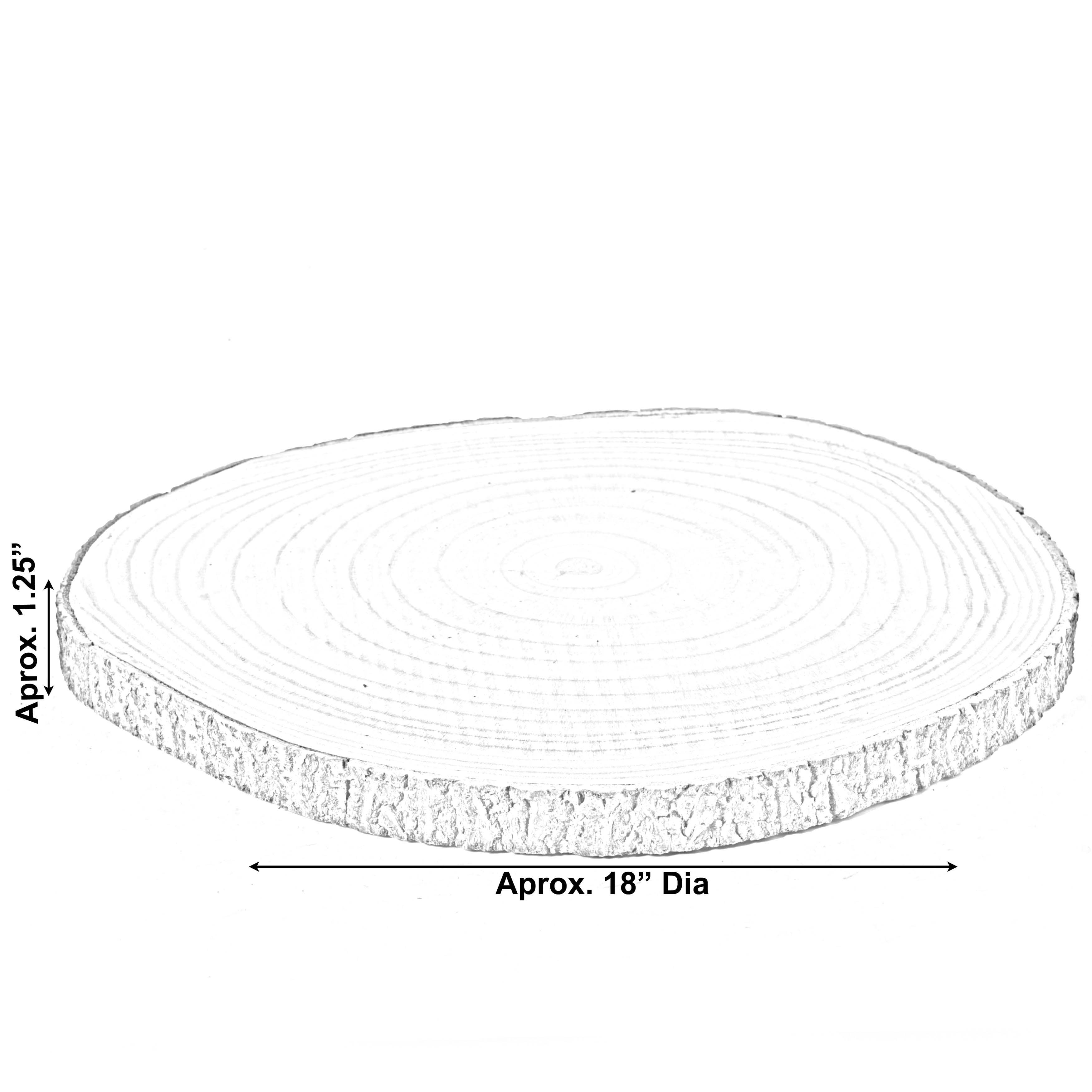 Quickway Imports - Wholesale Decorative Tray - Natural Wood Slabs Rustic Ornament Slice Tray Table Charger24