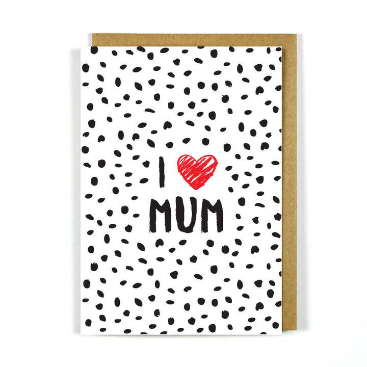 Greeting Card Mother's Day I Heart Mum for wholesale by The Artisan Gift Co.