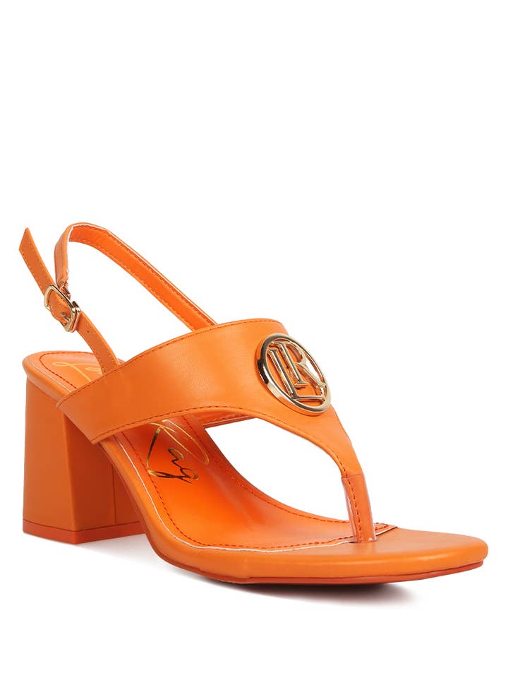 Rag Company - Wholesale High heels – Women’s - Monde Block Heel Thong Sandals4