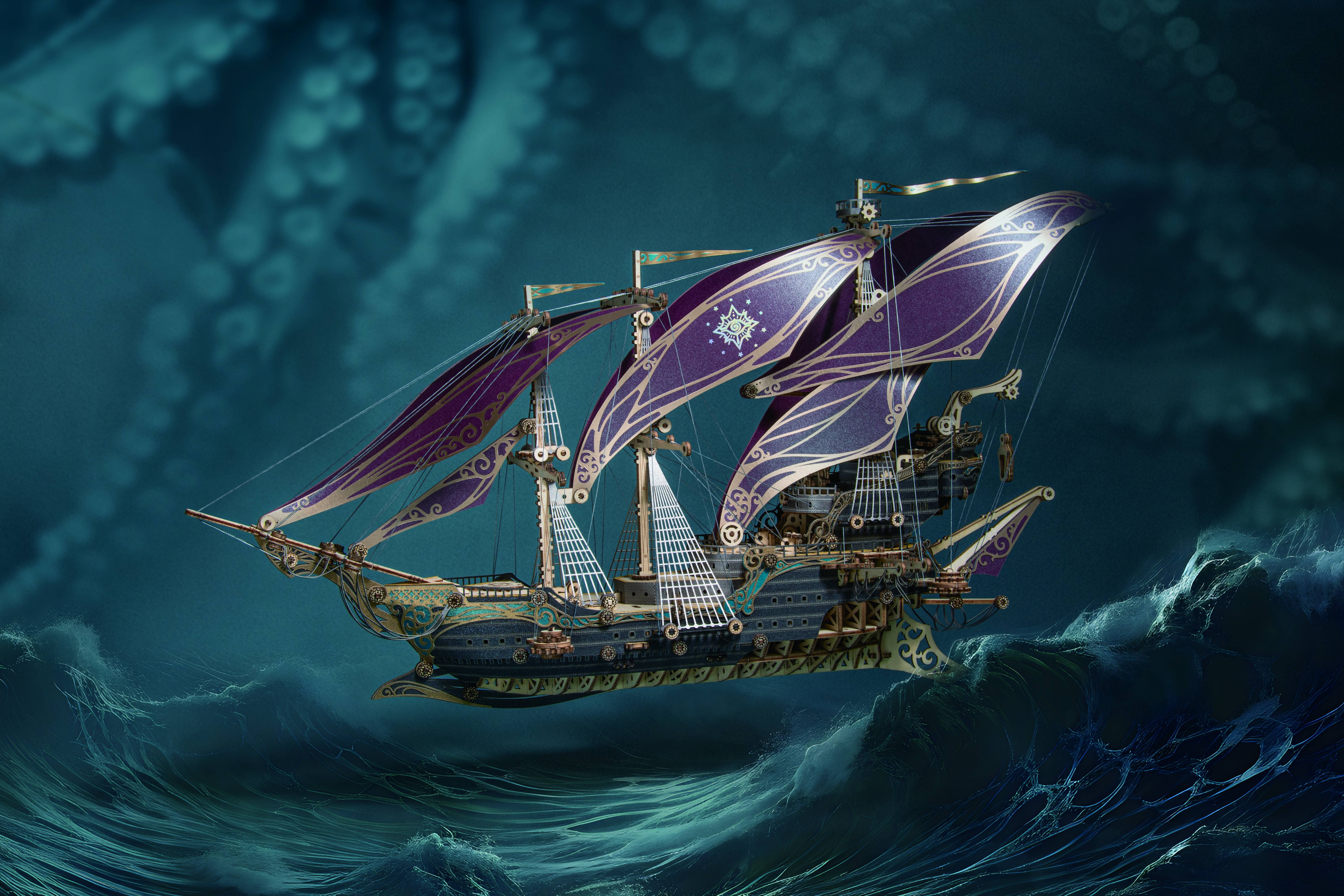 VCL CORP - Wholesale DIY Craft Kit - Future Corsair Ship - Purple - HOWCAT3