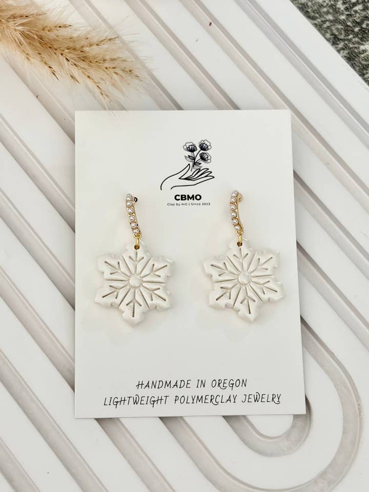 Pearl Snowflakes for wholesale by ClaybyMO