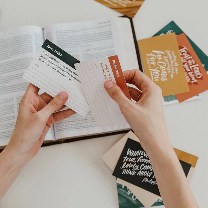 Lauren Ibach - Wholesale Stationery/Notecard Set - Scripture Memory Cards for Overcoming Anxiety2