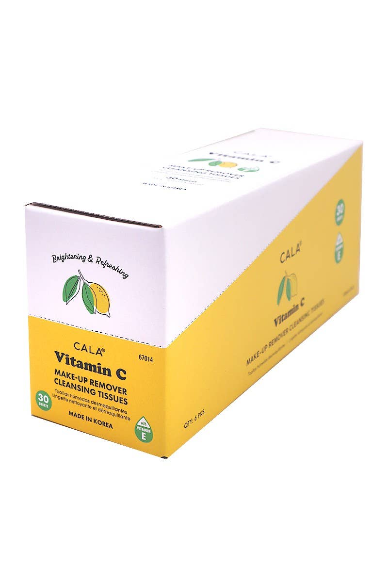PINEAPPLE Beauty - Wholesale Makeup Remover - CALA 67014 Vitamin C 30 Sheets Makeup Remover Tissue - 6pk1
