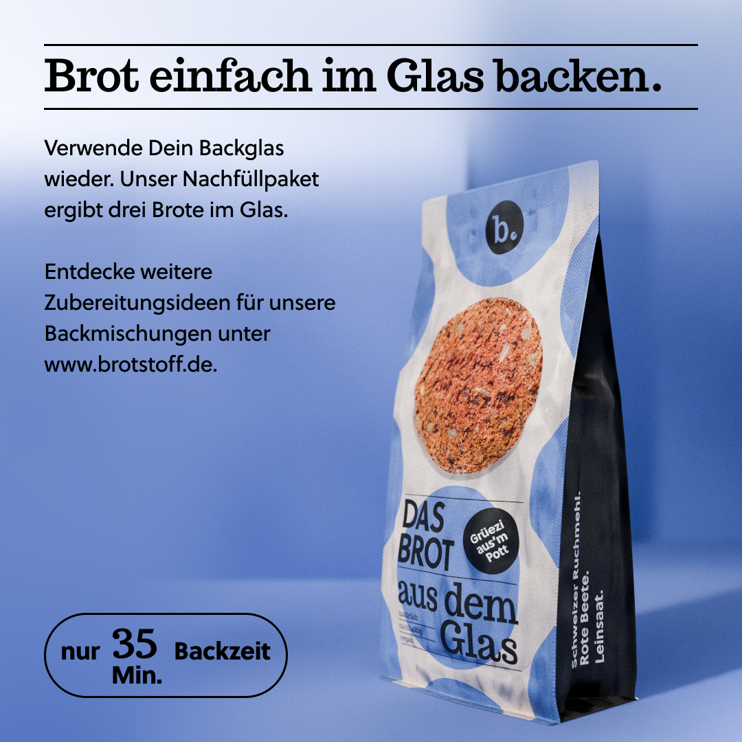 brotstoff – Großhandel Brotbackmischungen – Brotbackmischung im Glas "Grüezi aus'm Pott" 200 g5
