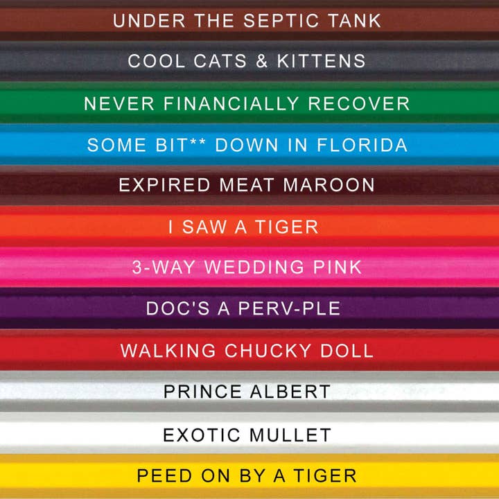 Pop Colors - Wholesale Gag Gift/Novelty Gift - Exotic Colors Colored Pencils & Coloring Pages Bundle
