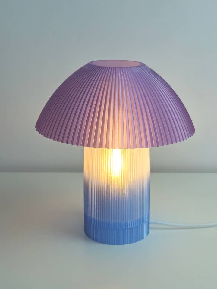 Shroom Table Lamp (Blue & Violet) for wholesale by Coast Fig