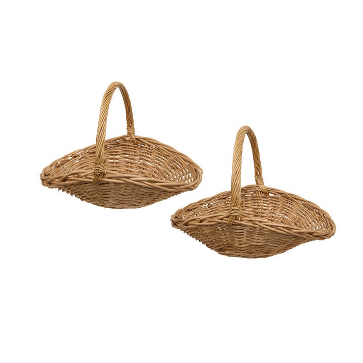 Col House Designs - Wholesale Basket - 2/Set - Natural Willow Flower Gathering Baskets