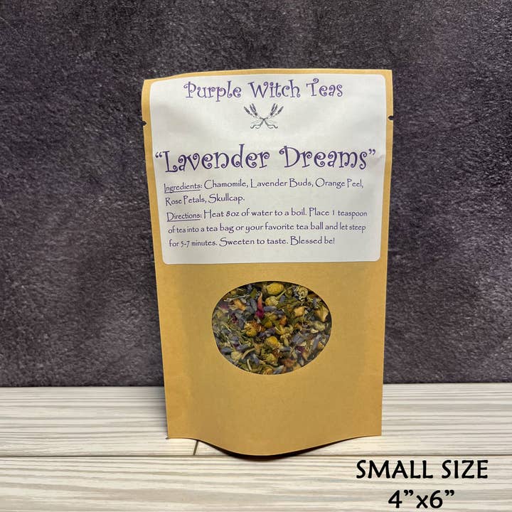 Purple Witch Teas LLC – Chá solto por atacado – Lavender Dreams - Tisana Floral Herbal Sleepytime1