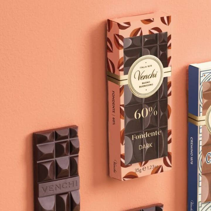 Venchi - Wholesale Chocolate Bar - Mini 60% Dark Chocolate Bar - Italian Gourmet Chocolate 6