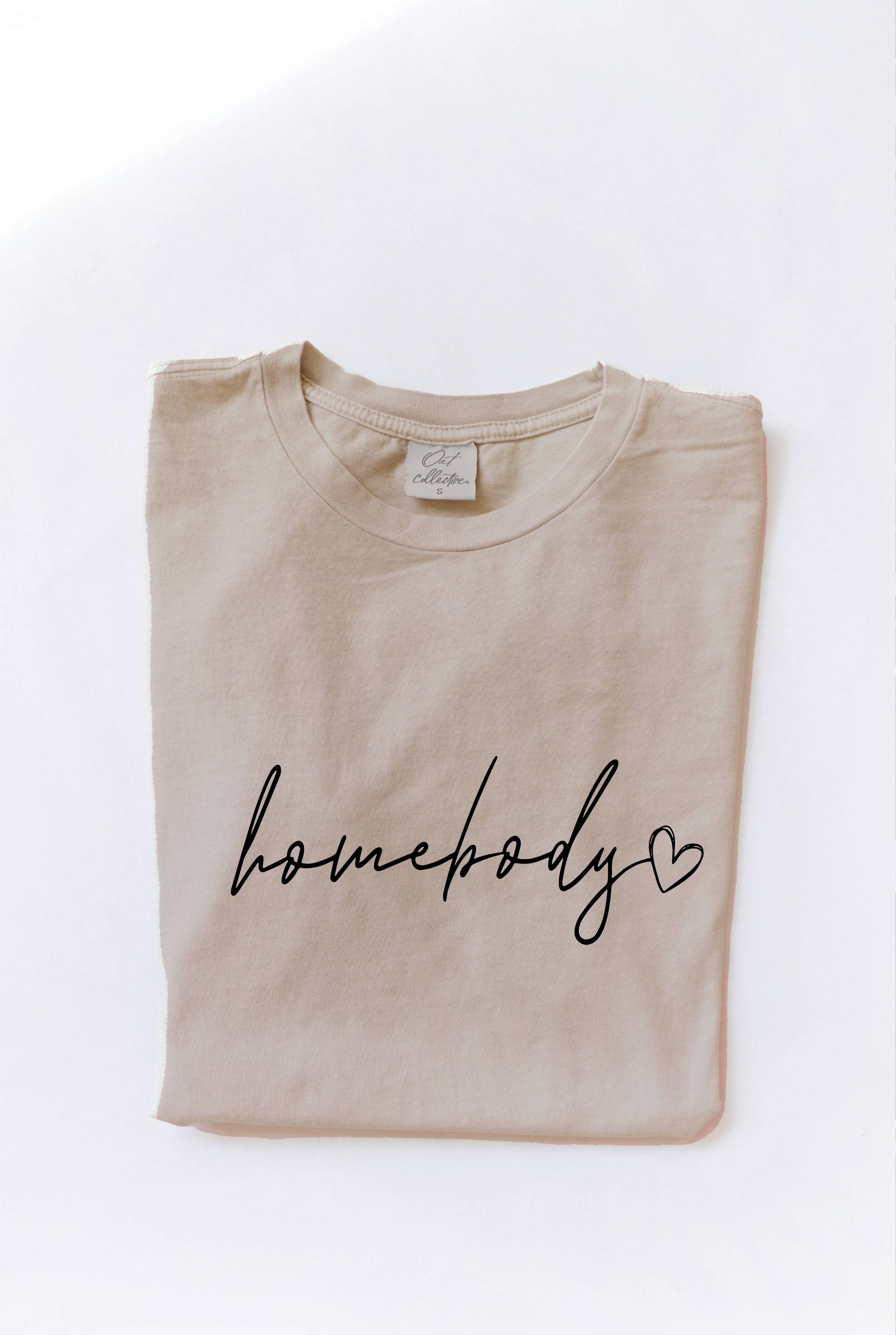 OAT COLLECTIVE – Engroshandel T-shirt med print - Dame – HOMEBODY Mineral grafisk top1