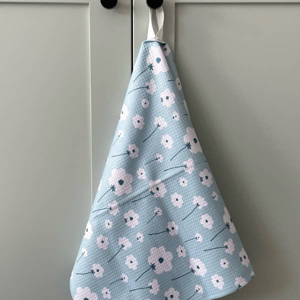 Happy & Bright - Vente Torchons - Serviette Marguerite Bleu Ciel2