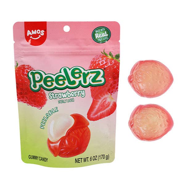 Showcase - Wholesale Gummy - Amos 4D Peelerz Peelable Fruit Gummy Candy (6oz) Multiple Flavors7