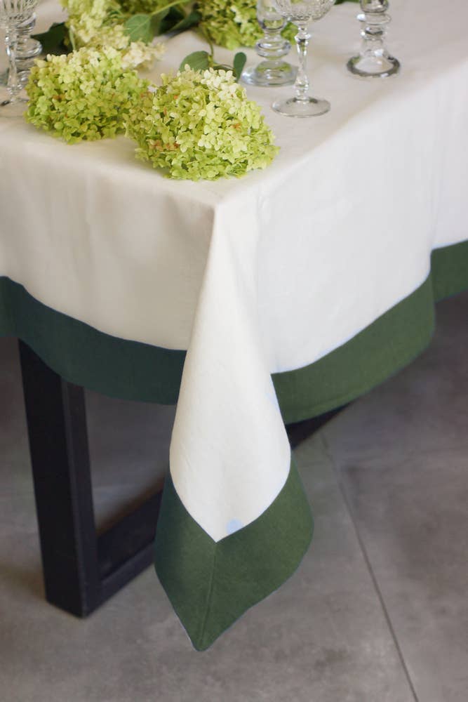 Liem Home - Wholesale Tablecloth - Custom tablecloth with border. Linen tablecloth with edging.2