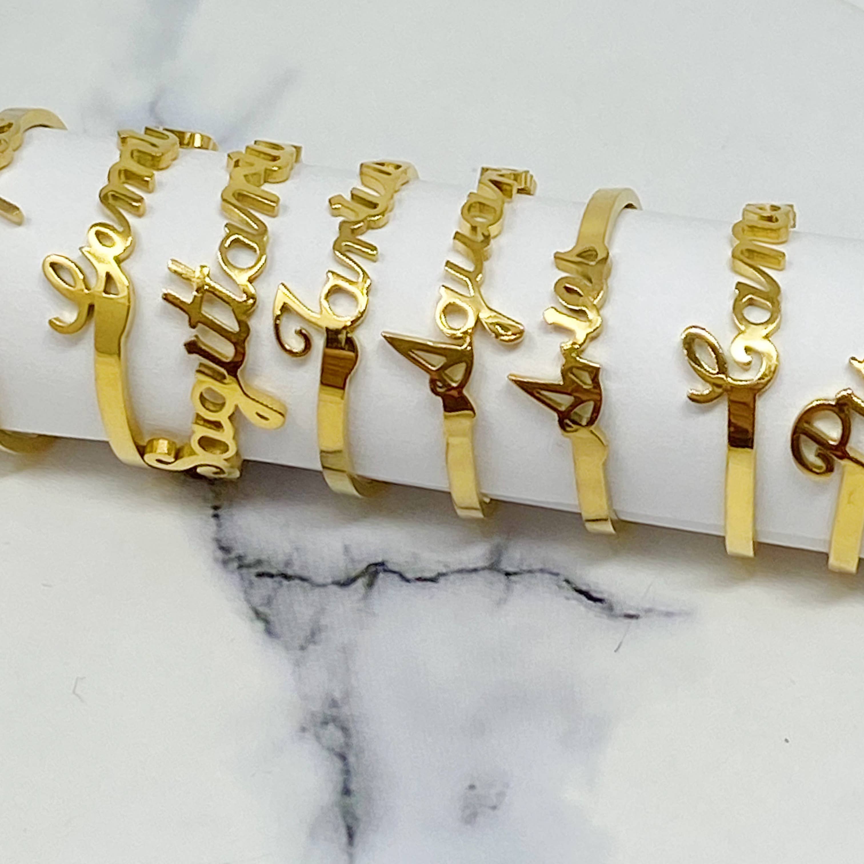 Ellison+Young - Wholesale Band/Stacked Ring - Scripted Zodiac Ring3