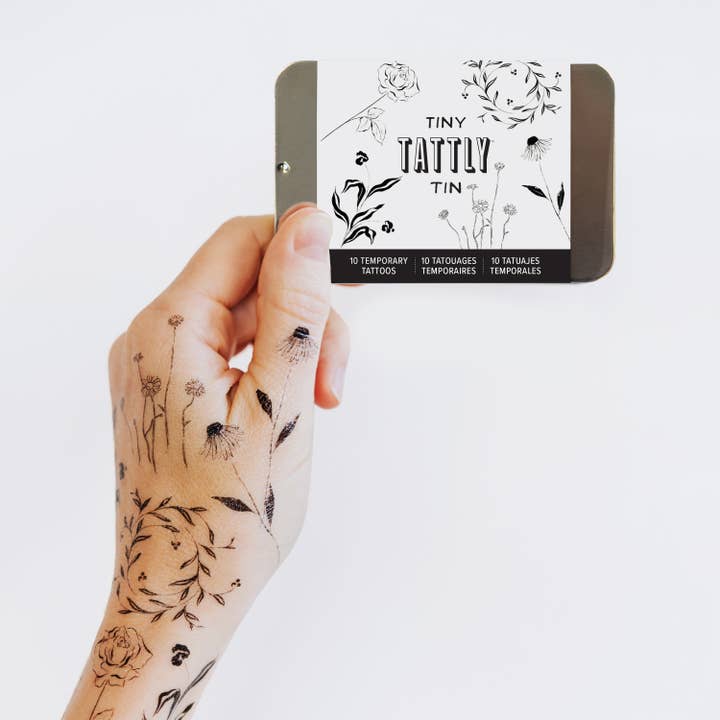 Tattly - Wholesale Temporary Tattoo - Tiny Flower Fest Tattoo Tin