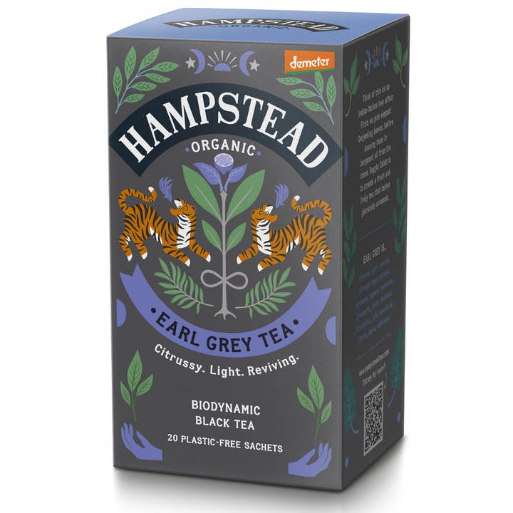Hampstead Organic Earl Grey Tea Bags - (Single - 1x20g) for wholesale by Hampstead Tea