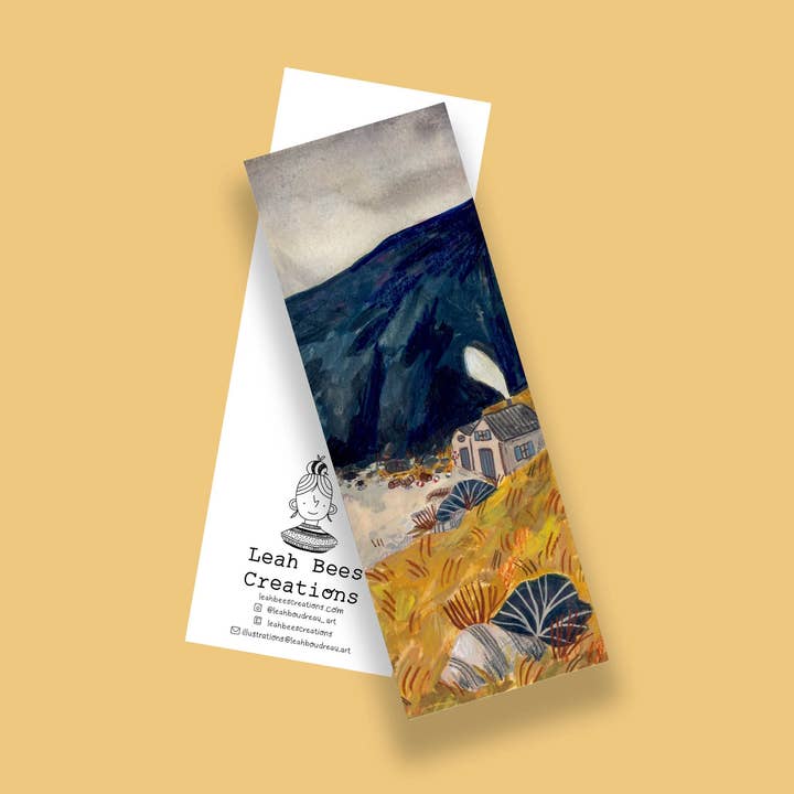 By the sea— bookmark for wholesale by Leah Bees Creations