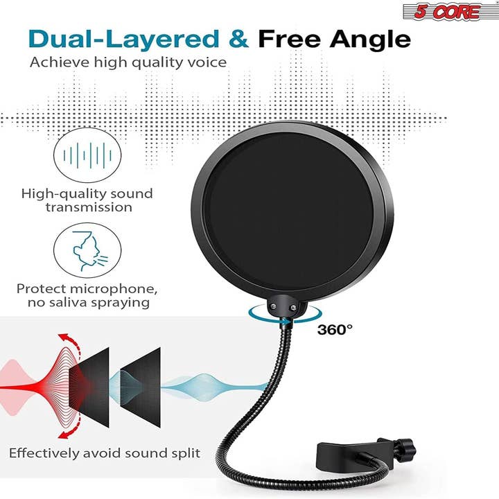 5 Core Inc. - Wholesale Music Accessory - 5Core Recording Microphone Podcast Bundle Condenser Mic Kit