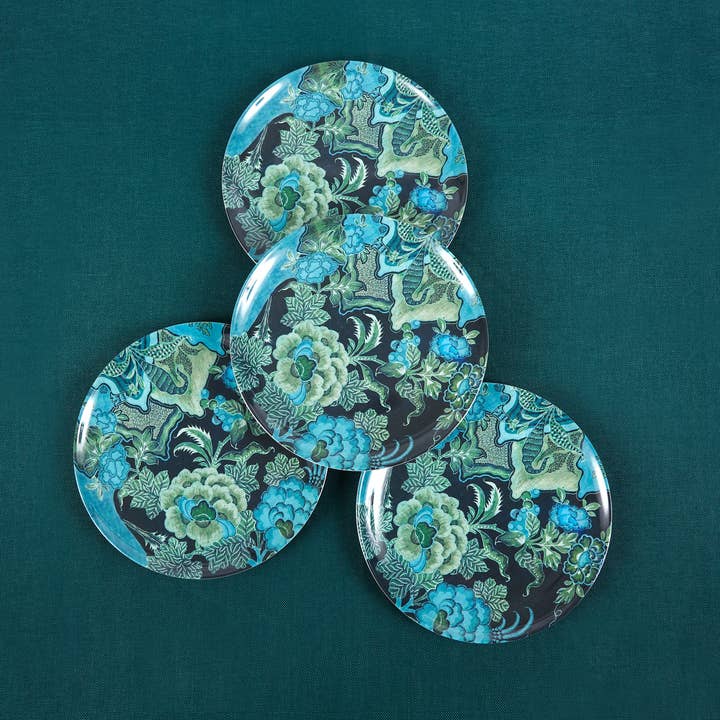 Siren Song – wholesale Dinner plate – Palampore Blue Dinner Plates Set of Four 1