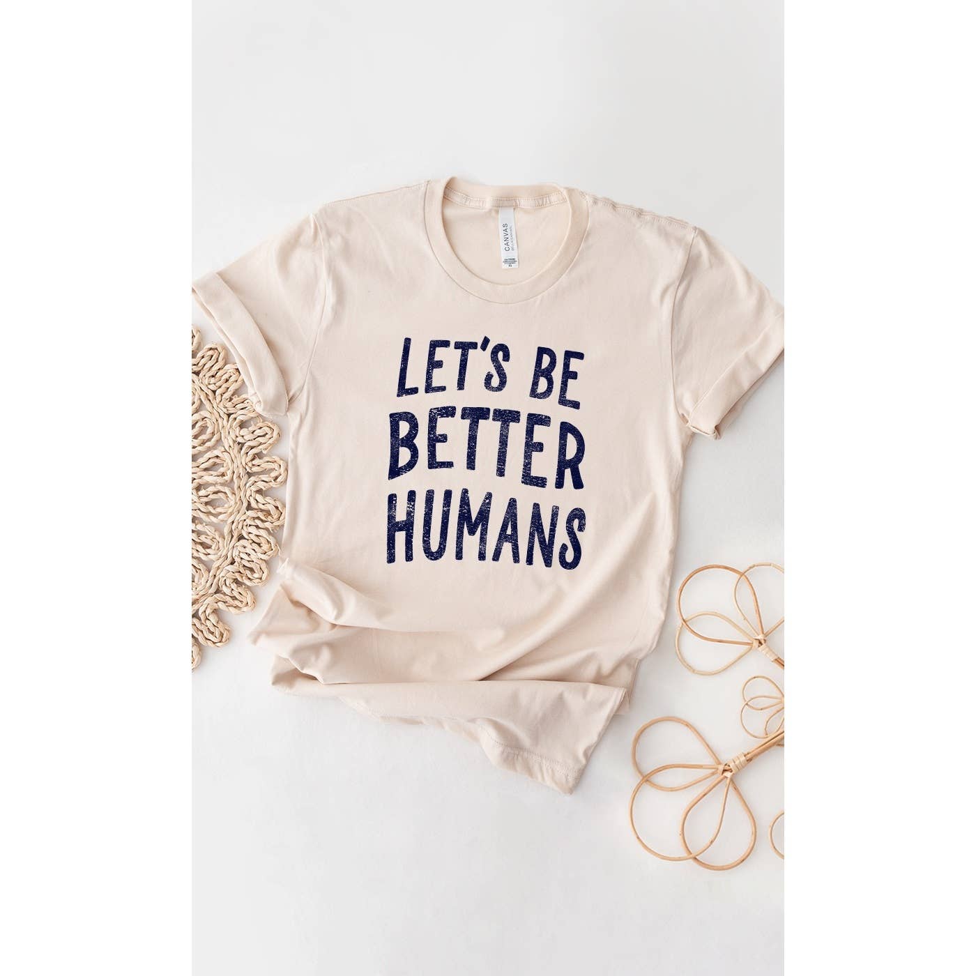 Kissed Apparel – wholesale Screen printed t-shirt – Women′s – Lets Be Better Humans Graphic Tee2