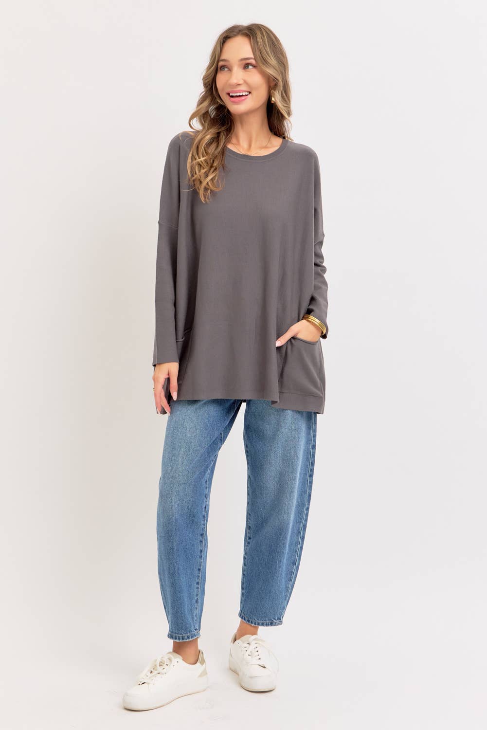 Sweet Lovely by Jen – wholesale Tunikatröja - Dam – OVERSIZE/LÖS PASSFORM TRÖJA MED RUND HALS58