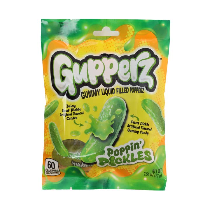 Gupperz Poppin' Pickles Peg Bag 2.54oz - 12ct for wholesale by I Got Your Candy