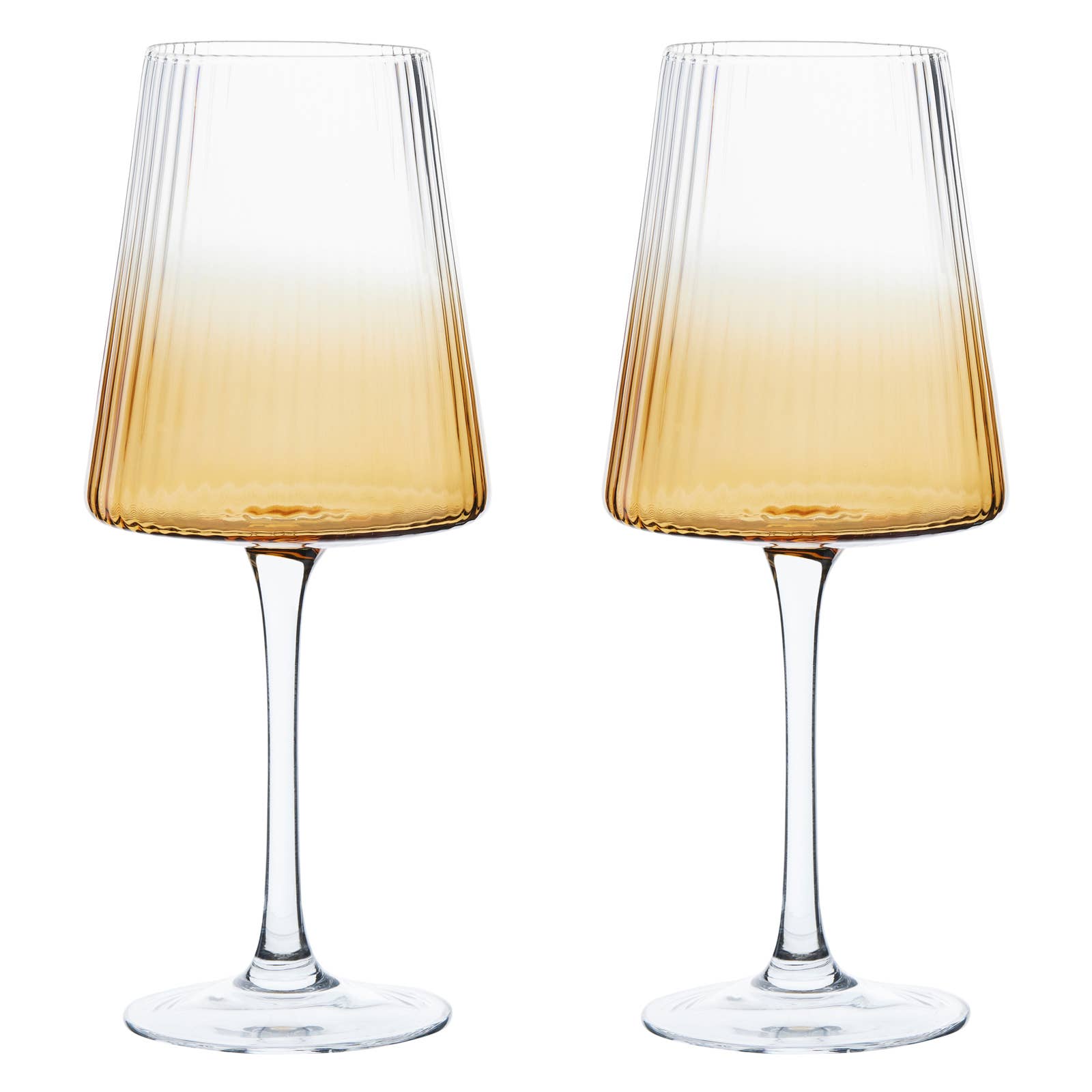 The DRH Collection BV - Wholesale Wine Glass - Set of 2 Empire Wine Glasses Amber1