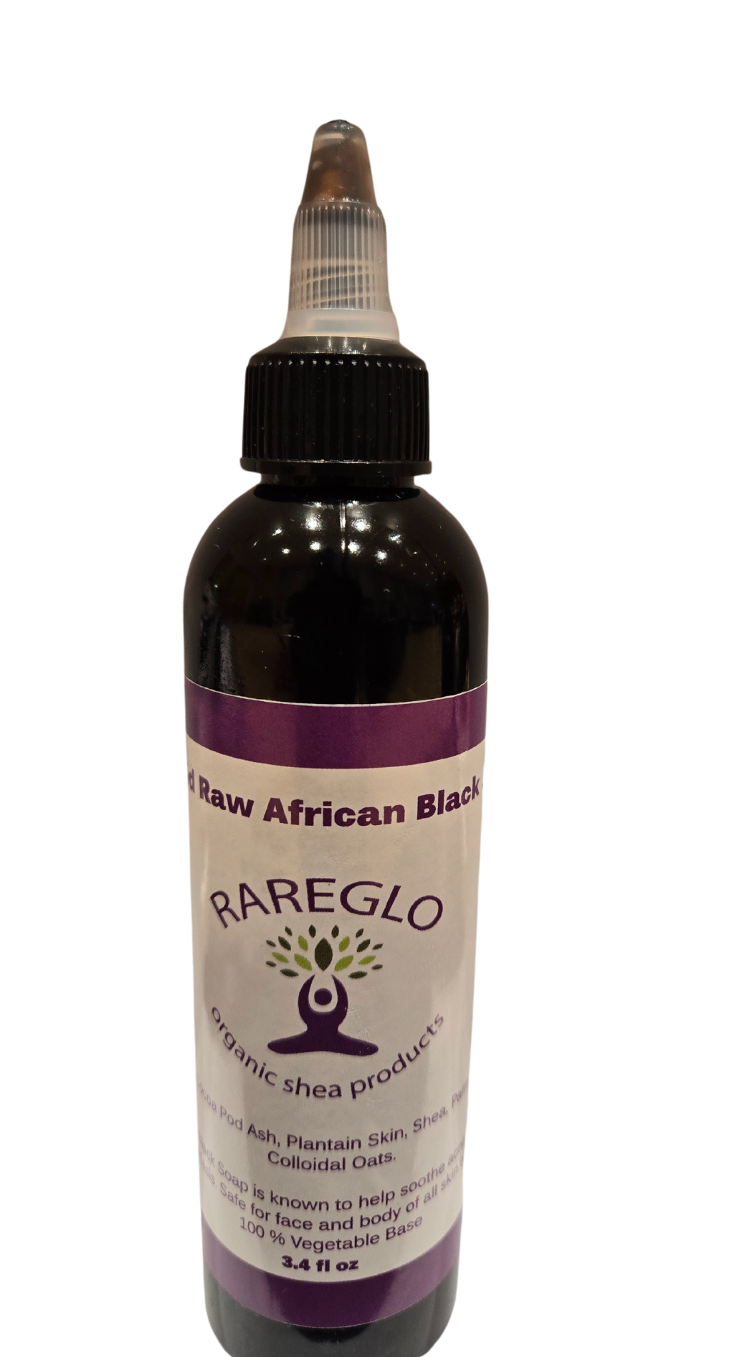 RareGlo Organic Shea Products – wholesale Facial cleanser – Liquid Raw African Black Soap1