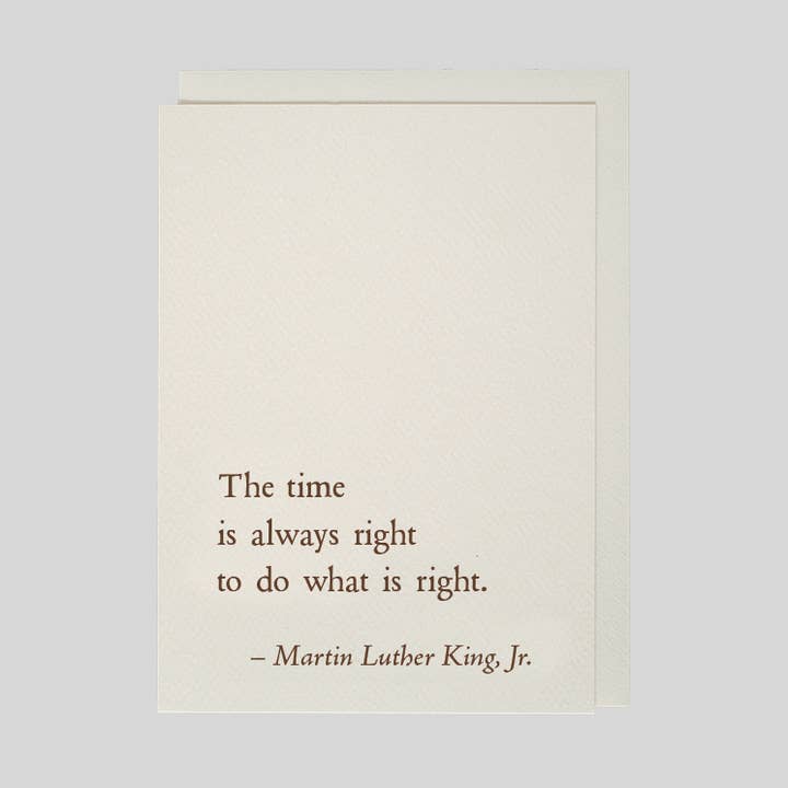 folio press & paperie - Vente Assortiments de papeterie/cartes - Martin Luther King Jr. - Do Right QuoteNote0