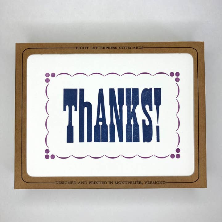 May Day Studio – postal de agradecimento por atacado – Obrigado! Cartão de tipografia1