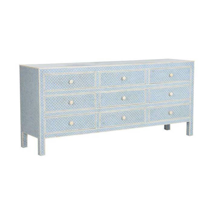 Cómoda Azul con Patrón de Incrustaciones de Hueso Milford para venta al por mayor de LOOMLAN