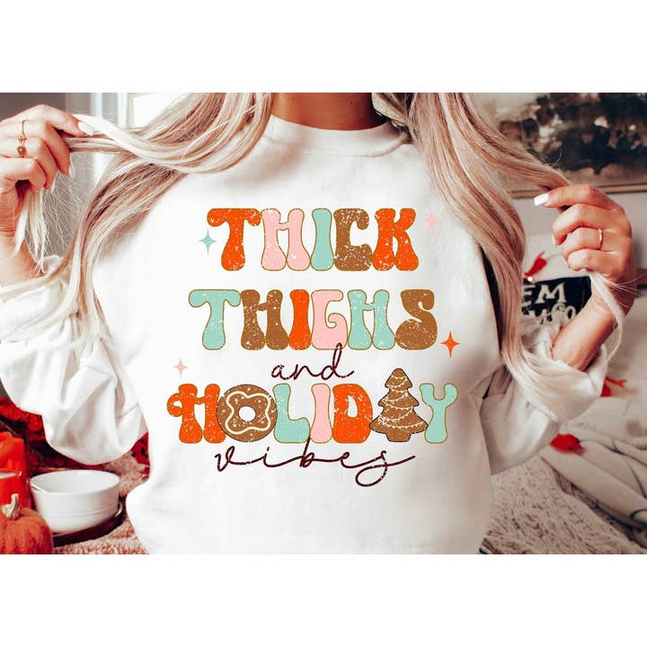 Sweatshirt mit dicken Oberschenkeln in Weiß für den Großhandel von Cypress Slough Outfitters