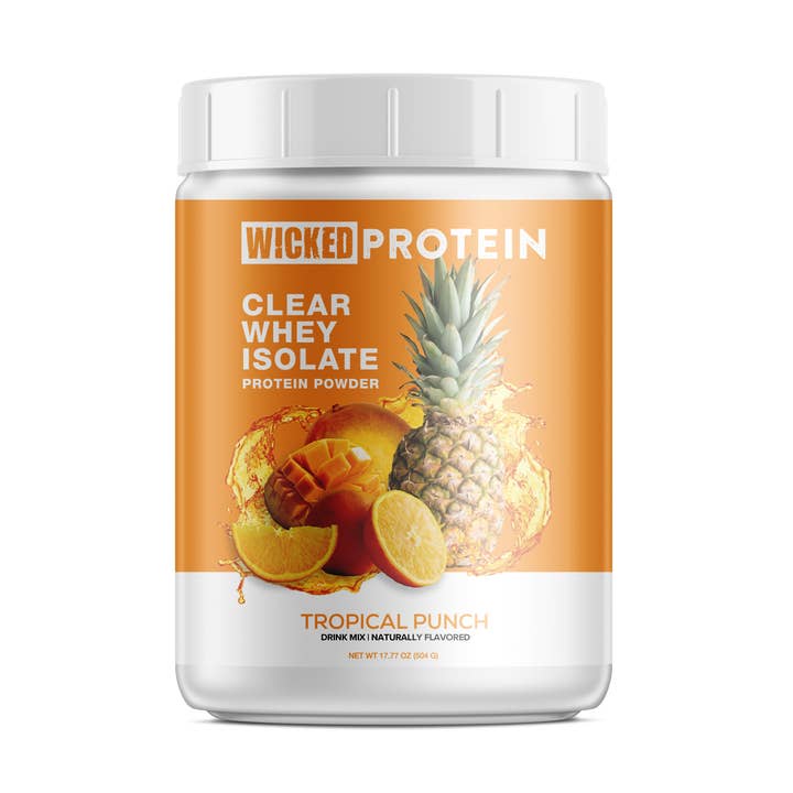 WICKED Tropical Punch Clear Whey Isolate Protein Powder (PRE ORDER) for wholesale by WICKED Protein