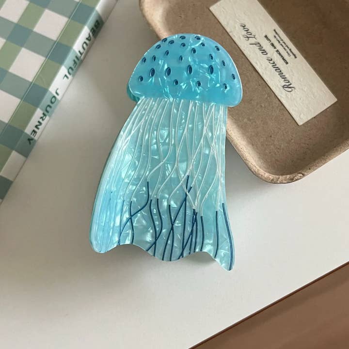 Otterware - Wholesale Hair Clip - Women's - Whimsical Acrylic Jellyfish Hair Claw Clips | Starry Ocean S