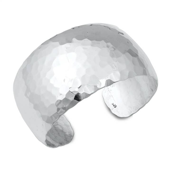 Brazalete de plata de ley, pulsera de plata martillada, pulsera de plata 925 para mujer, pulsera facetada brillante, regalo de cumpleaños para mujer, para venta al por mayor de CALIFORNIA TOE RINGS