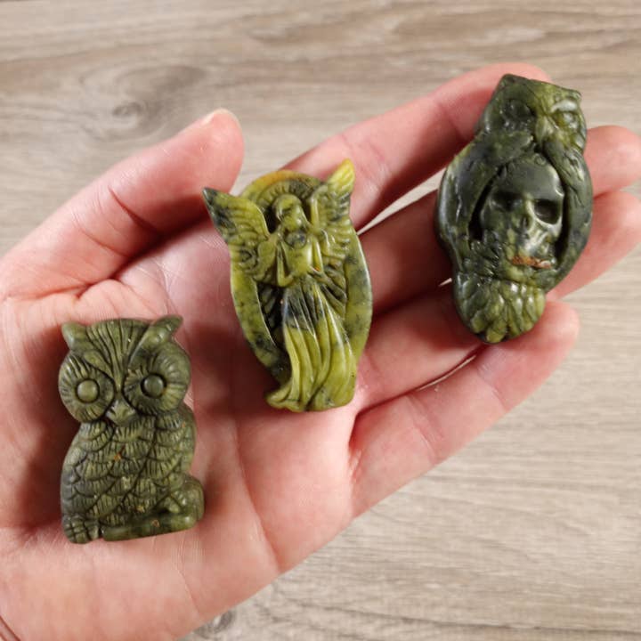 Keystone Crystals - Wholesale Decorative Figurine - Serpentine Figurine in Assorted Style Carving