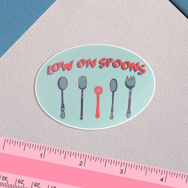 Spoon Theory Sticker for wholesale by Disgaybled Designs