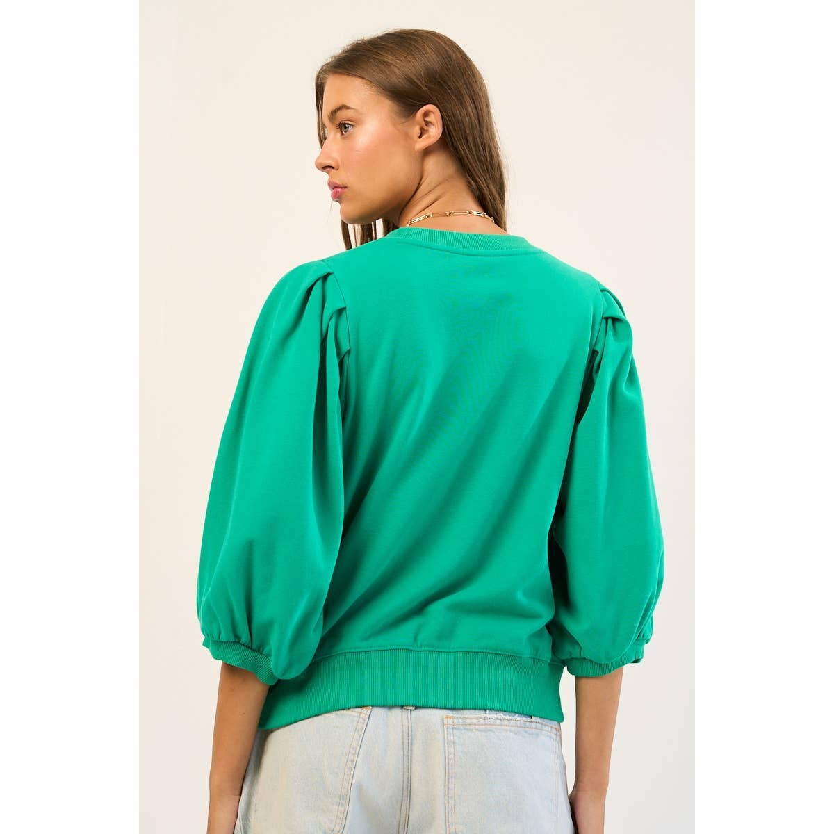 The GREii - Wholesale Sweatshirt - Women's - Premium French Terry Puff Sleeve Pullover25