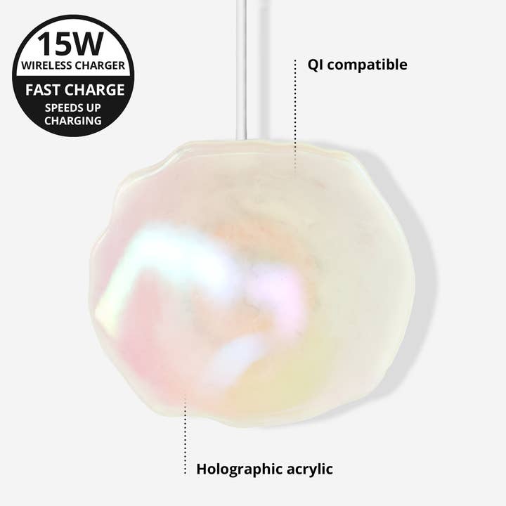 Ellie Rose – Engroshandel Små/håndholdte apparater – Trådløs oplader - Quartz Crystal Holographic6