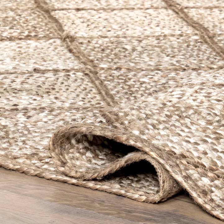 Natural Meja Moroccan Lattice Jute Area Rug for wholesale on Faire2