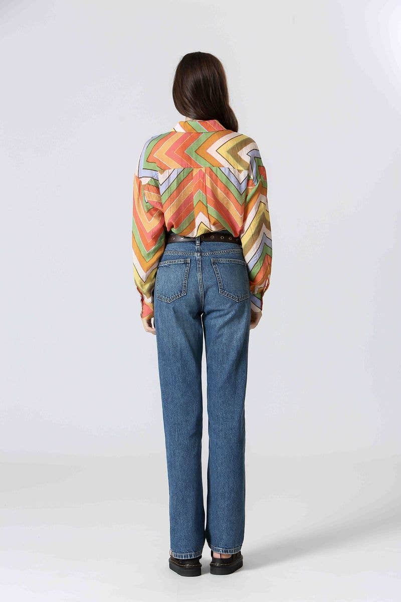 Multi-farvet T25119273 - Dame Langærmet Bluse for engroshandel på Faire2